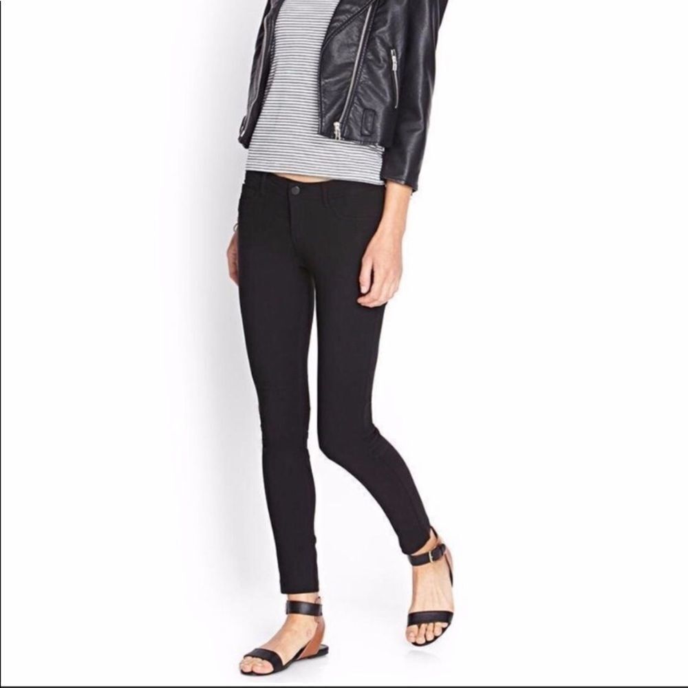 Theory Clarisa Turn Black Stretch Denim Skinny Jean 0
